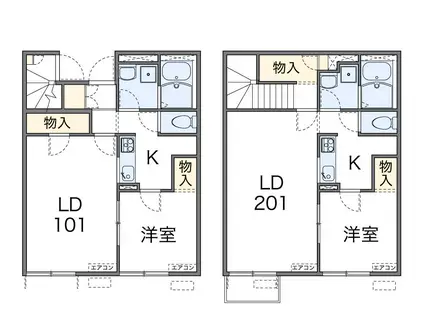 レオネクストわかば(1LDK/1階)の間取り写真