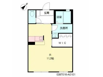 プレミール白川(ワンルーム/1階)の間取り写真