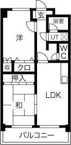 ピュアストリート(2LDK/2階)の間取り写真