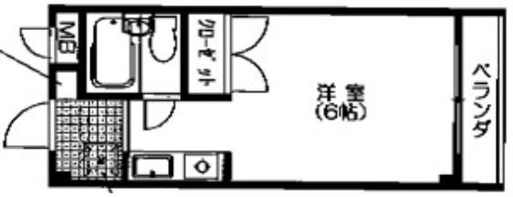 ジュネス書写(ワンルーム/1階)の間取り写真