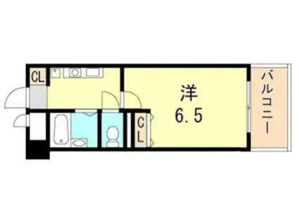 アーベントロート(1K/5階)の間取り写真