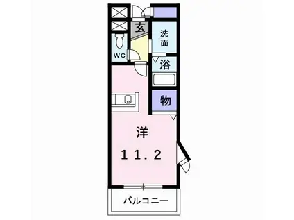エントピアタウンころも(ワンルーム/2階)の間取り写真
