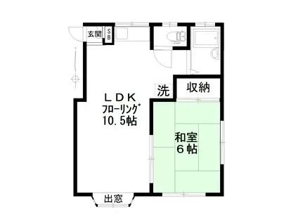 サンシティー(1LDK/2階)の間取り写真