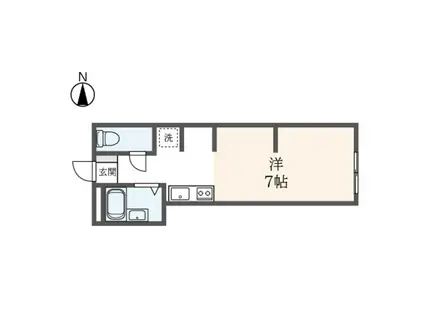 IRISHILLS(ワンルーム/2階)の間取り写真