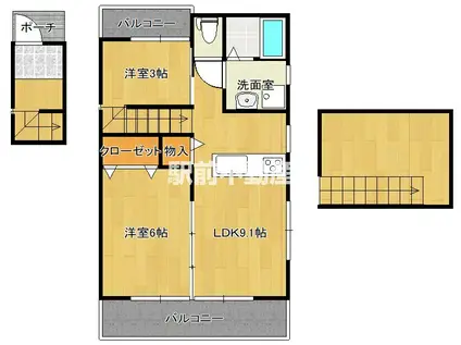 PASSO AVANTI(1SLDK/2階)の間取り写真