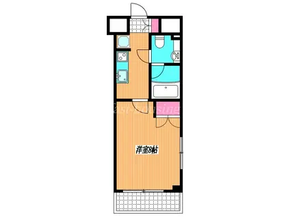 T S GARDEN東伏見(1K/6階)の間取り写真