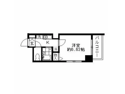 ヴェルト日本橋Ⅲ(1K/7階)の間取り写真