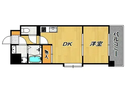 アーバンコートII(1DK/3階)の間取り写真