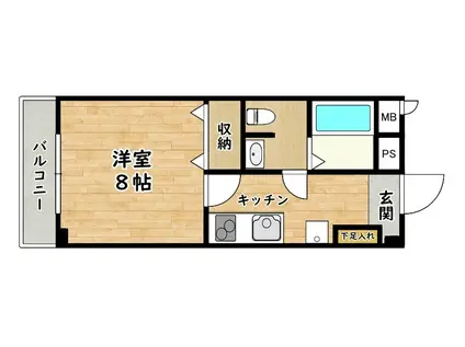 ウェスティンリゾート(1K/3階)の間取り写真