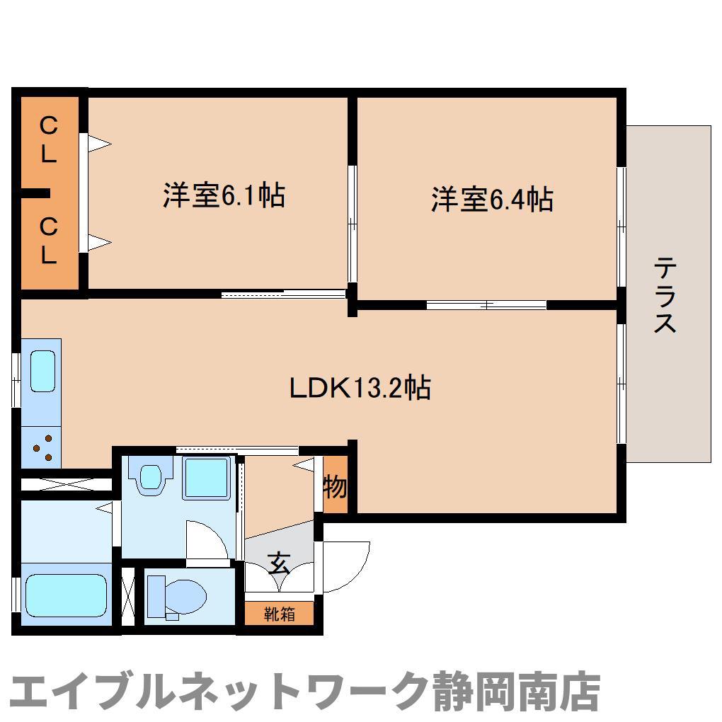 サングリーン中島B(3DK/1階)の間取り写真