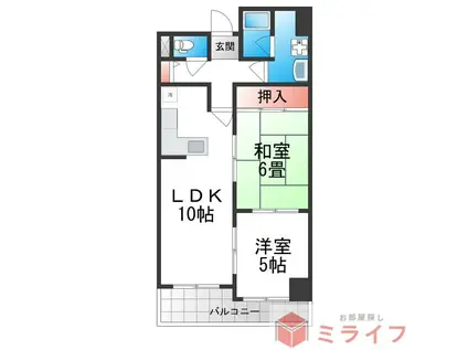 ふれあぷらんどーる(2LDK/2階)の間取り写真