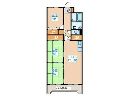 パサージュ発寒(3LDK/3階)の間取り写真