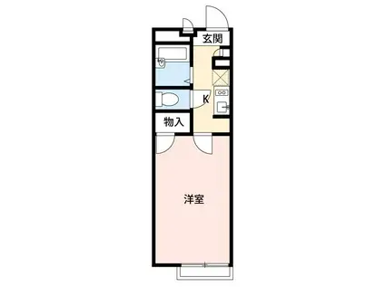 レオパレス弘法(1K/2階)の間取り写真