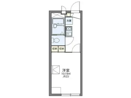 レオパレスフェリース上野(1K/1階)の間取り写真