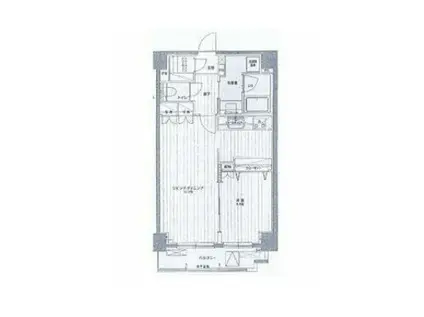 フュージョナル両国(1LDK/3階)の間取り写真