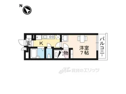 レオパレスフレンズ(1K/2階)の間取り写真