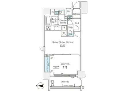 アーバンプレミア秋葉原(1LDK/3階)の間取り写真