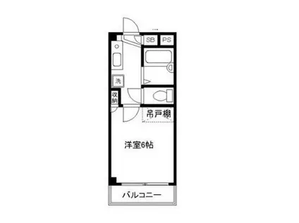 アゼリア常盤台(1K/2階)の間取り写真