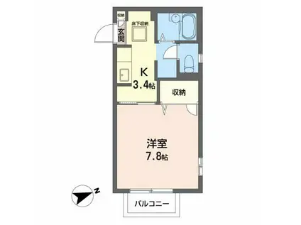 セフィラ南光台(1K/1階)の間取り写真