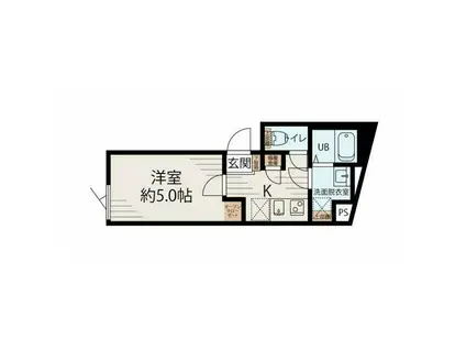 アズール世田谷(1K/3階)の間取り写真