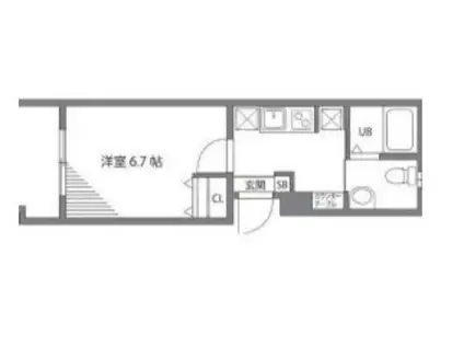 シャリオ押上(1K/3階)の間取り写真