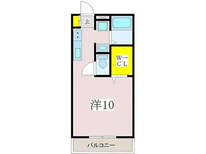 ボナールYMIII(1K/2階)の間取り写真