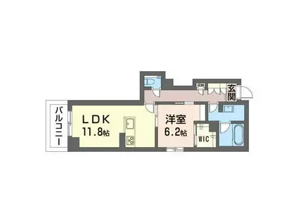 フォース アルカナ(1LDK/3階)の間取り写真