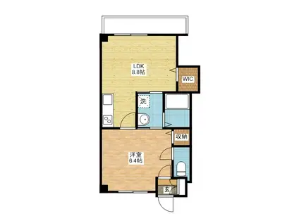 MODERN PALAZZO 文教通(1LDK/10階)の間取り写真