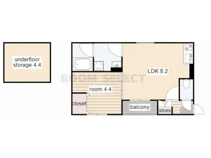NEXSTAGE烏森(1SLDK/3階)の間取り写真