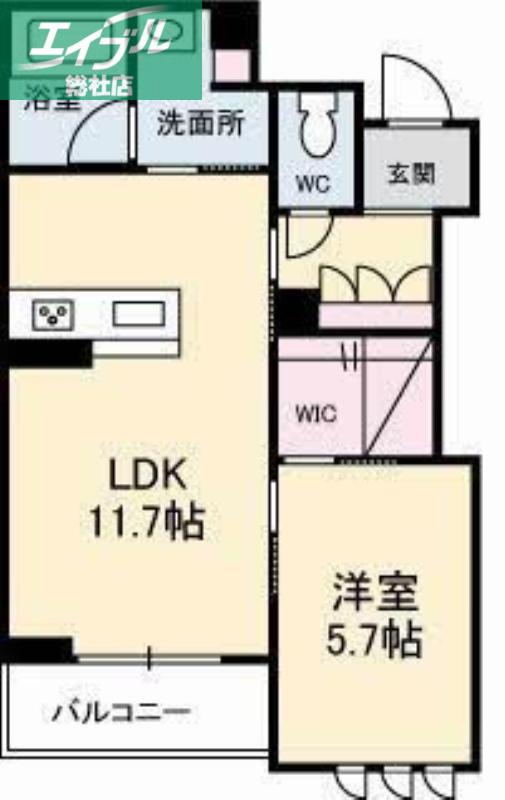 ピゴラーレI(1LDK/2階)の間取り写真
