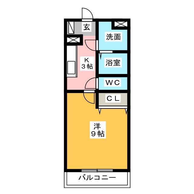 PROCEED(1K/5階)の間取り写真