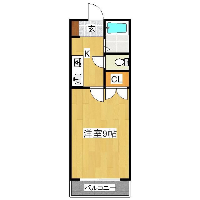 ソリュード(1K/3階)の間取り写真