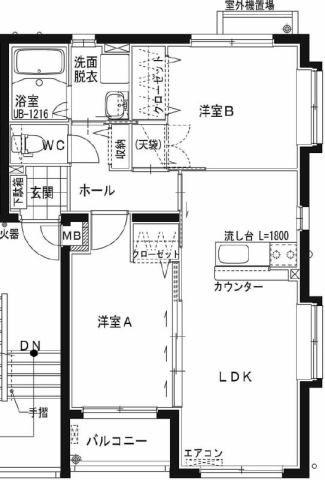 ユーミー恒久南(2LDK/3階)の間取り写真