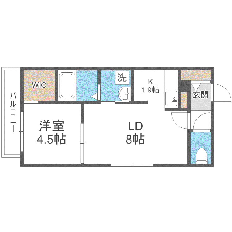 HALULET(1LDK/2階)の間取り写真