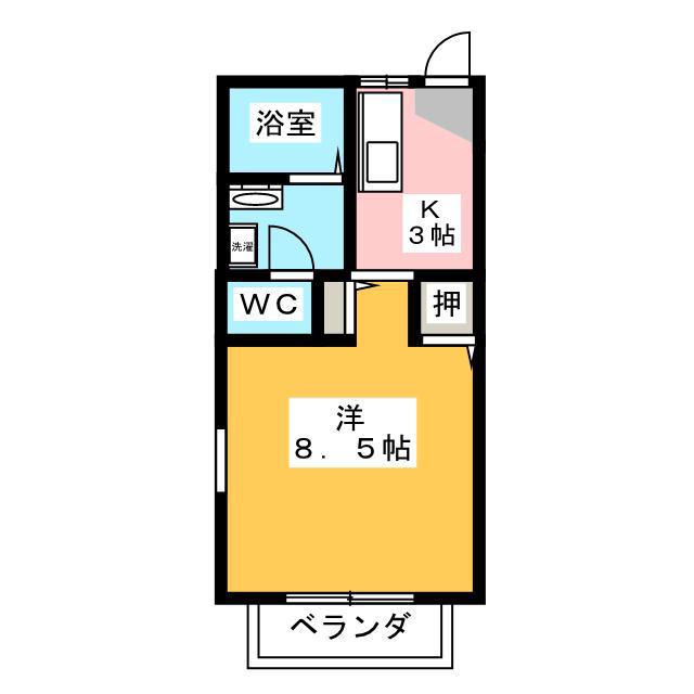サンマルコ吉澤 C(1K/2階)の間取り写真