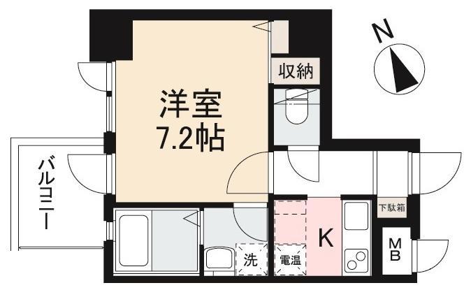 パサル藤塚(1K/3階)の間取り写真