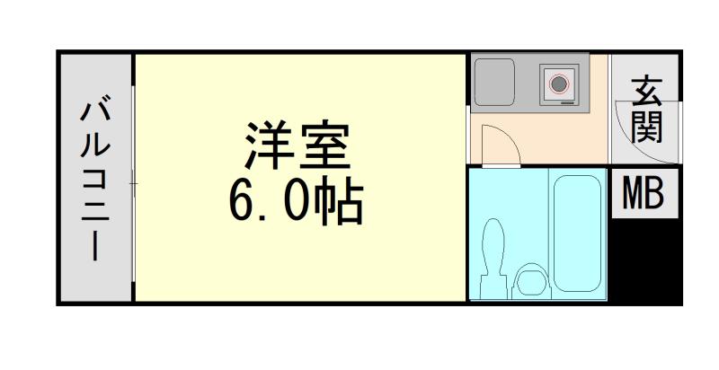 メゾン・ド・六甲パートI(ワンルーム/3階)の間取り写真
