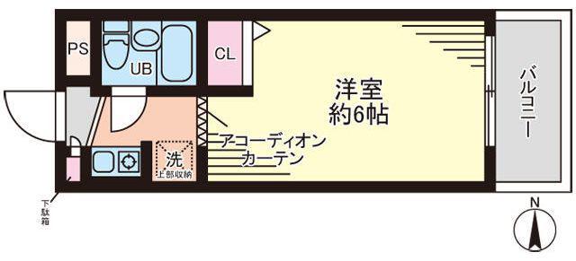 サカイ中野富士見町マンション(ワンルーム/4階)の間取り写真