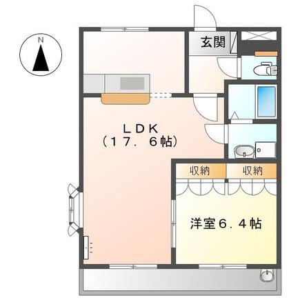 ステイブル円座II(1LDK/2階)の間取り写真