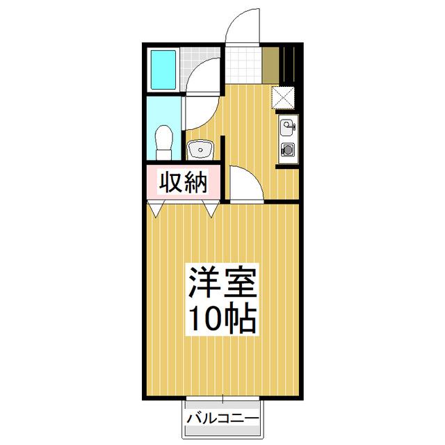 ハイツノア(1K/2階)の間取り写真