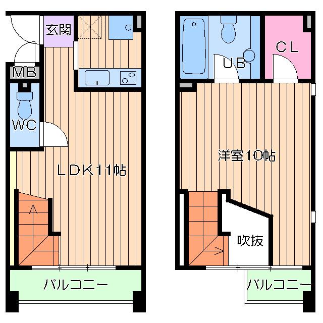 ネット伏見町(1LDK/4階)の間取り写真