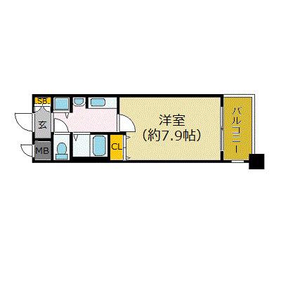 プレサンス栄メディパーク(1K/4階)の間取り写真