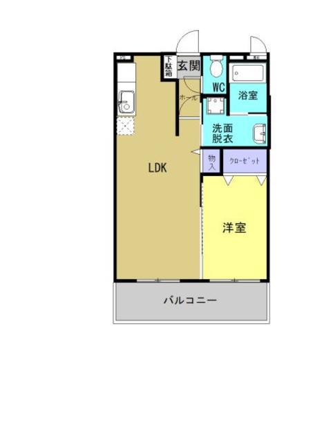 ネスレTOSU(1LDK/1階)の間取り写真