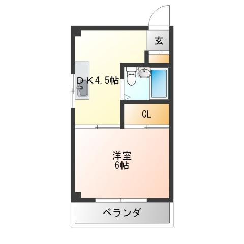 ラパンジール大国III(1DK/7階)の間取り写真