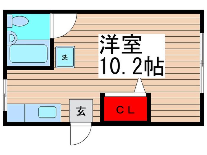 JR総武線 本八幡駅 徒歩10分 2階建 築46年(ワンルーム/1階)の間取り写真