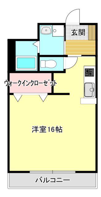 ヴィーブル住吉(ワンルーム/3階)の間取り写真