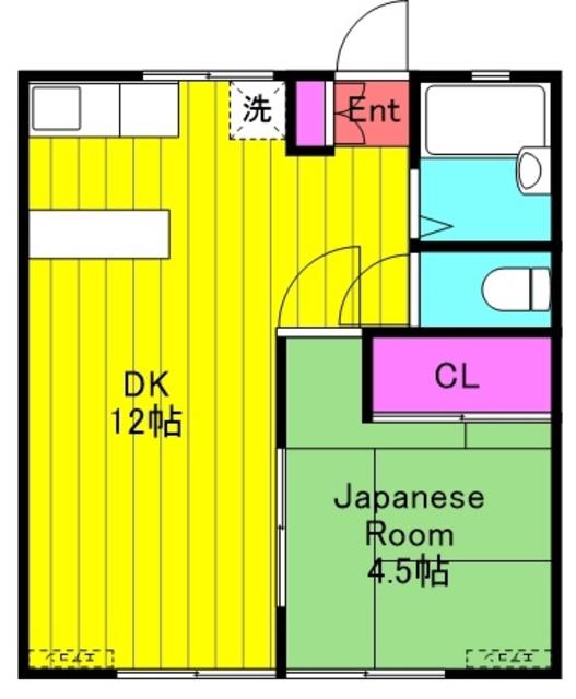 リヴェール大久保(1DK/1階)の間取り写真