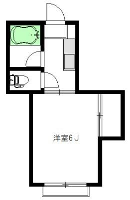 ピレア高円寺(1K/2階)の間取り写真