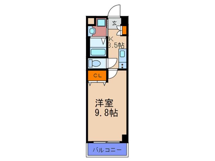 バ-ンホ-フ野田(1K/2階)の間取り写真