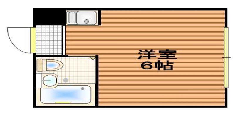 YOUハイム北深江(ワンルーム/1階)の間取り写真